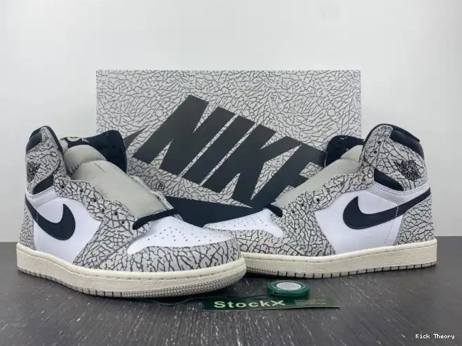 Kick Theory 1 Jordan Cement Air High DZ5485-052 White OG 0516